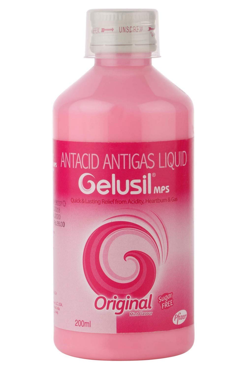 GELUSIL MPS ANTACID & ANTIGAS LIQUID FOR ACIDITY, HURTBURNS, GAS & STOMACH CARE SUGAR-FREE - MINT