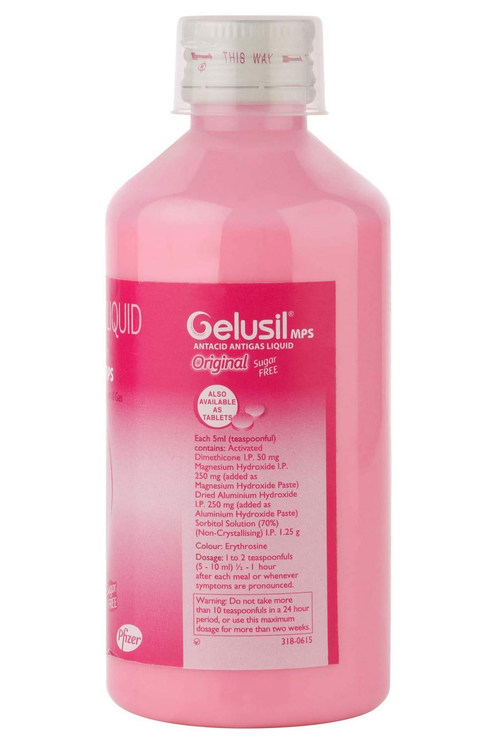 GELUSIL MPS ANTACID & ANTIGAS LIQUID FOR ACIDITY, HURTBURNS, GAS & STOMACH CARE SUGAR-FREE - MINT