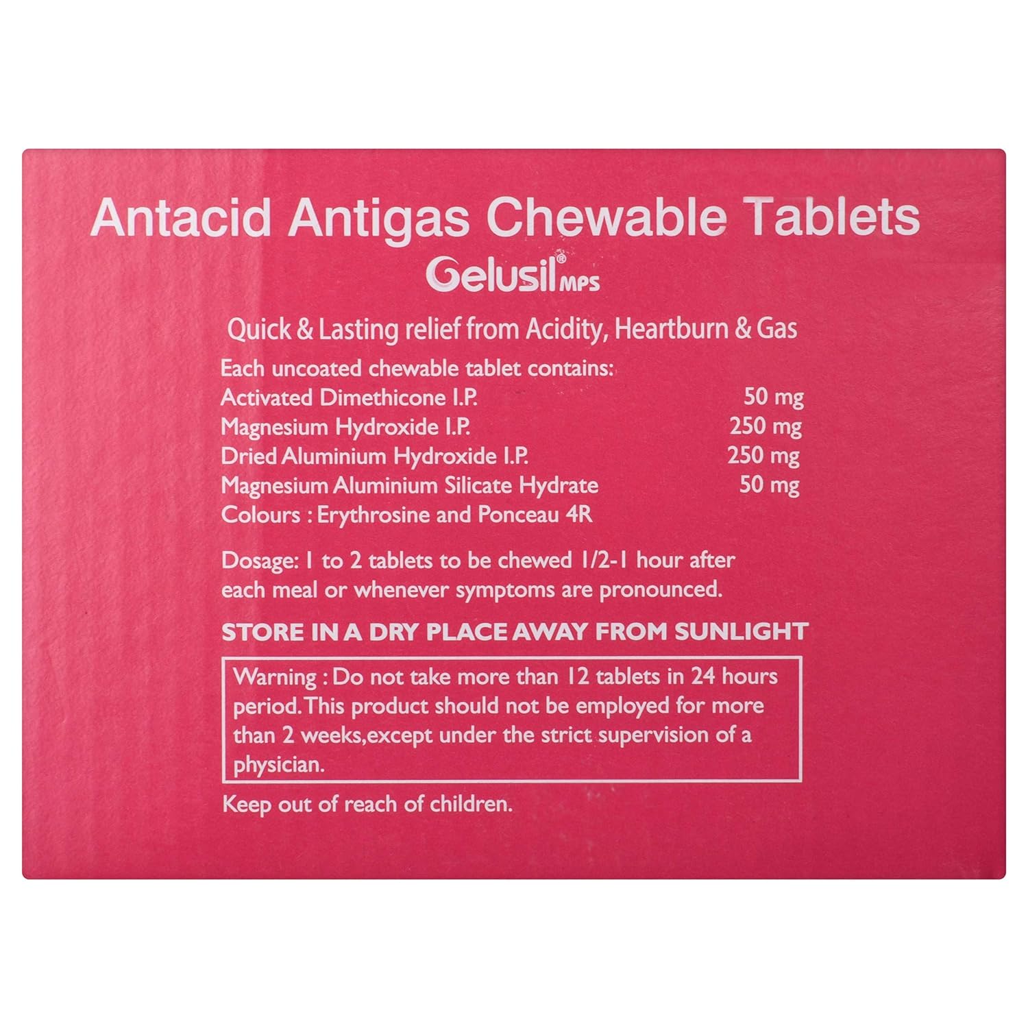 GELUSIL MPS CHEWABLE TABLET MINT