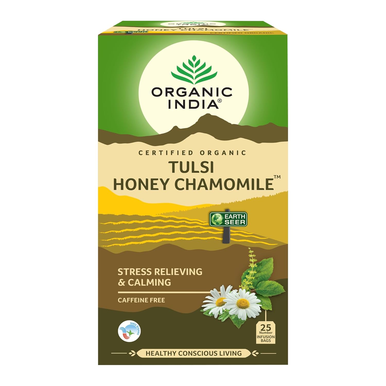 ORGANIC INDIA TULSI HONEY CHAMOMILE 25 TEA BAGS