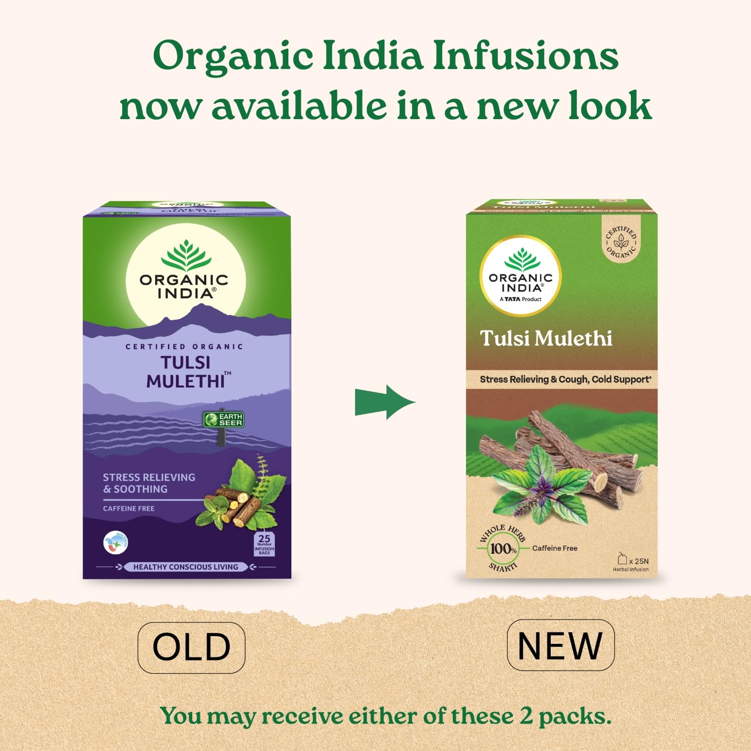 ORGANIC INDIA TULSI MULETHI, 25 TEA BAGS