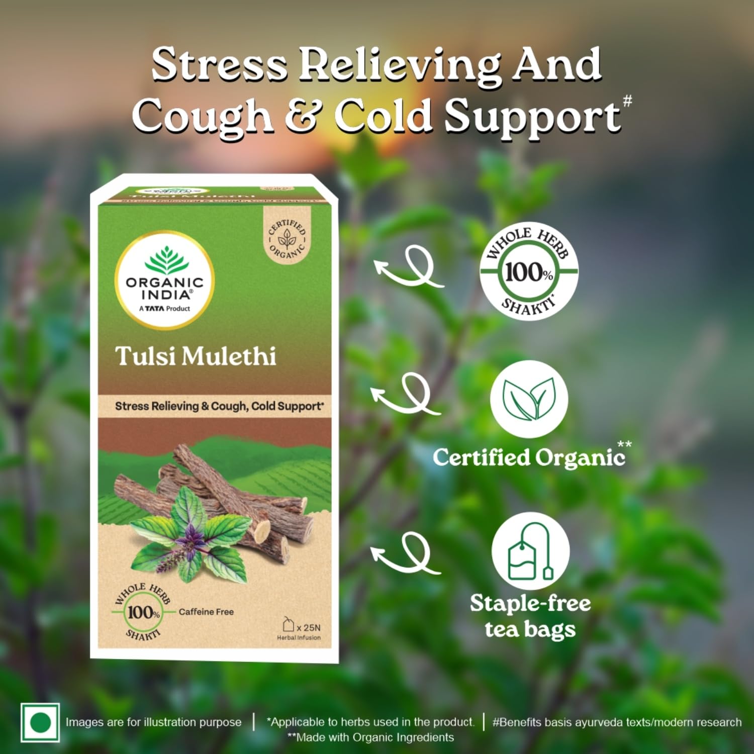 ORGANIC INDIA TULSI MULETHI, 25 TEA BAGS