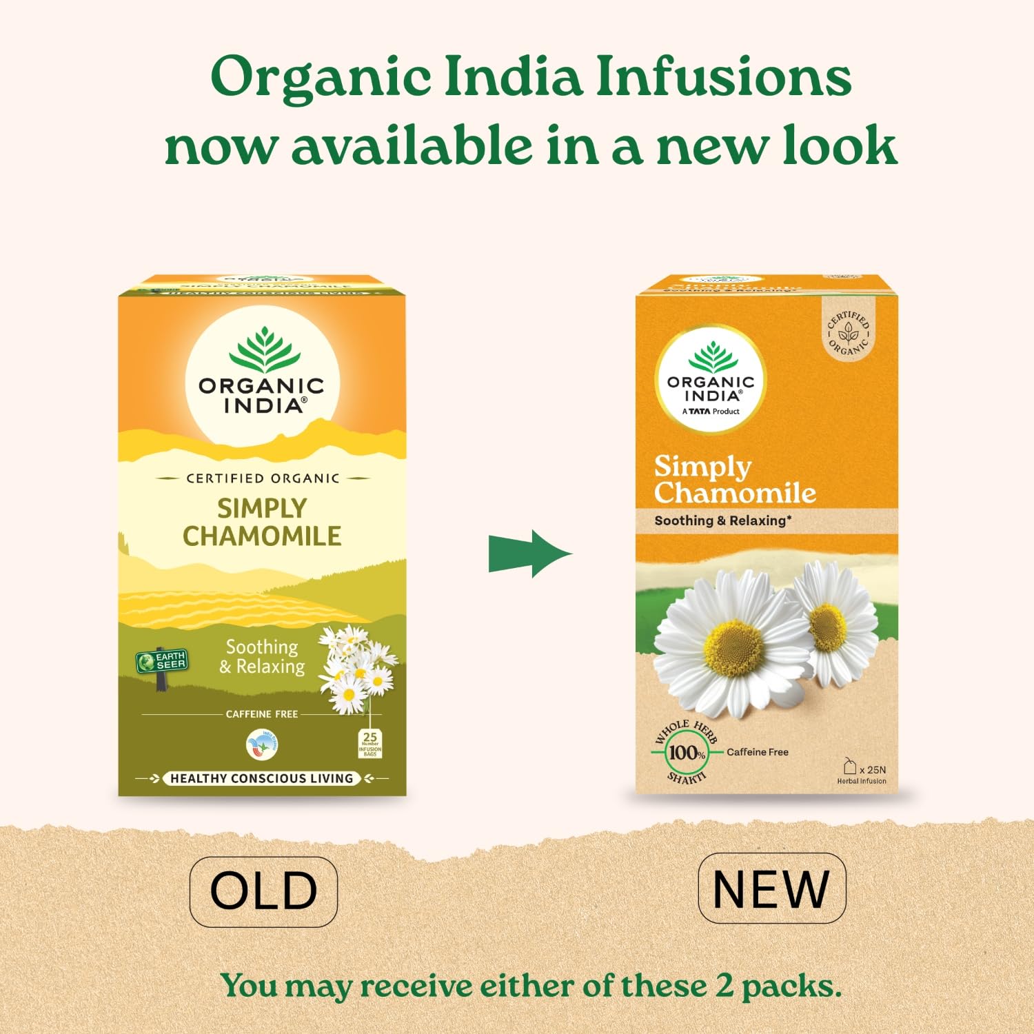ORGANIC INDIA SIMPLY CHAMOMILE 25 TEA BAGS