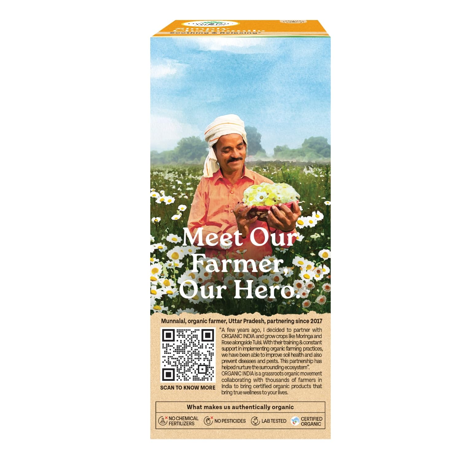 ORGANIC INDIA SIMPLY CHAMOMILE 25 TEA BAGS