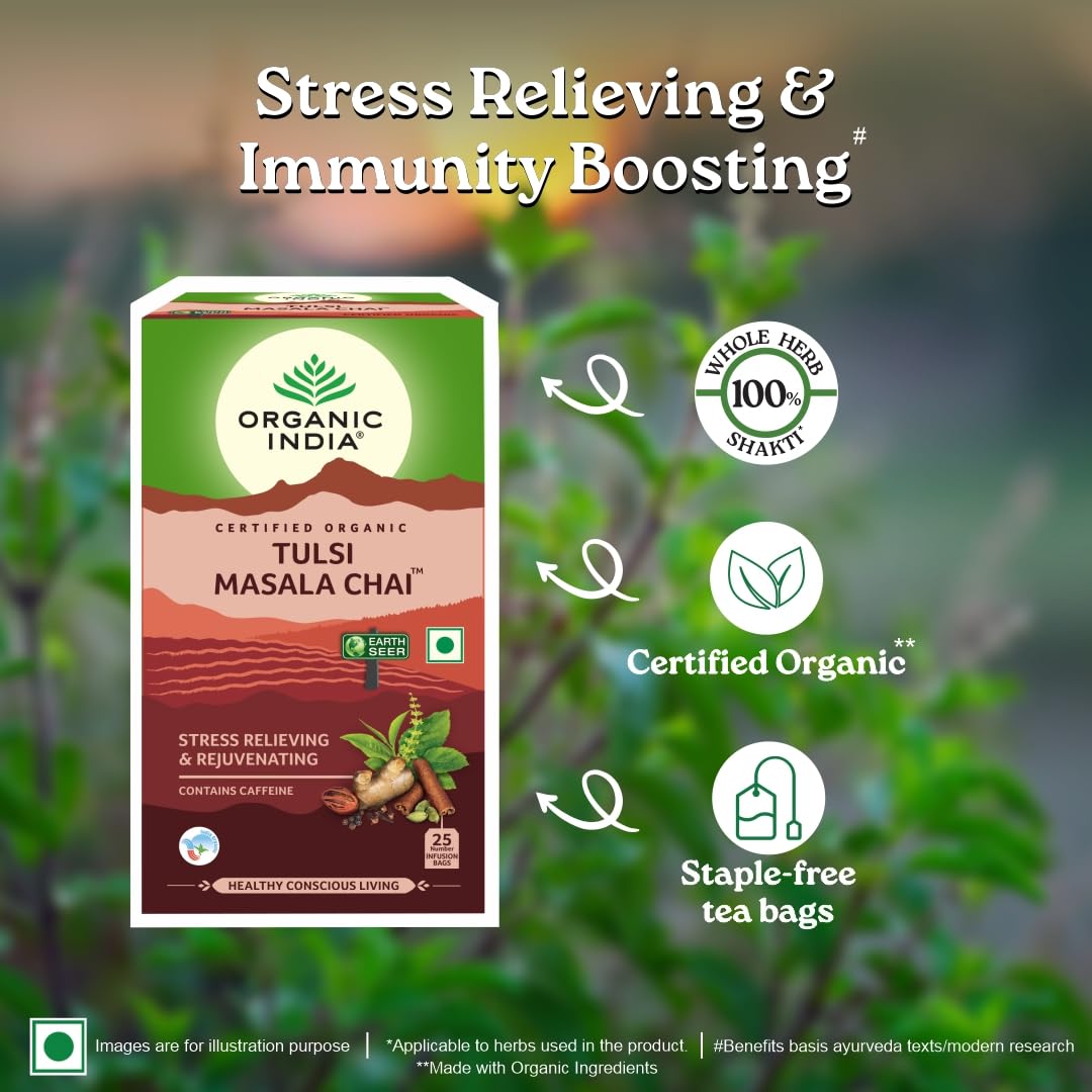 ORGANIC INDIA TULSI CHAI MASALA - 25 TEA BAGS