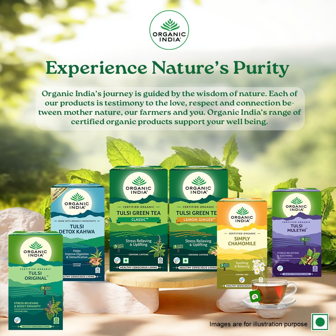 ORGANIC INDIA TULSI SWEET LEMON 25 TEA BAGS