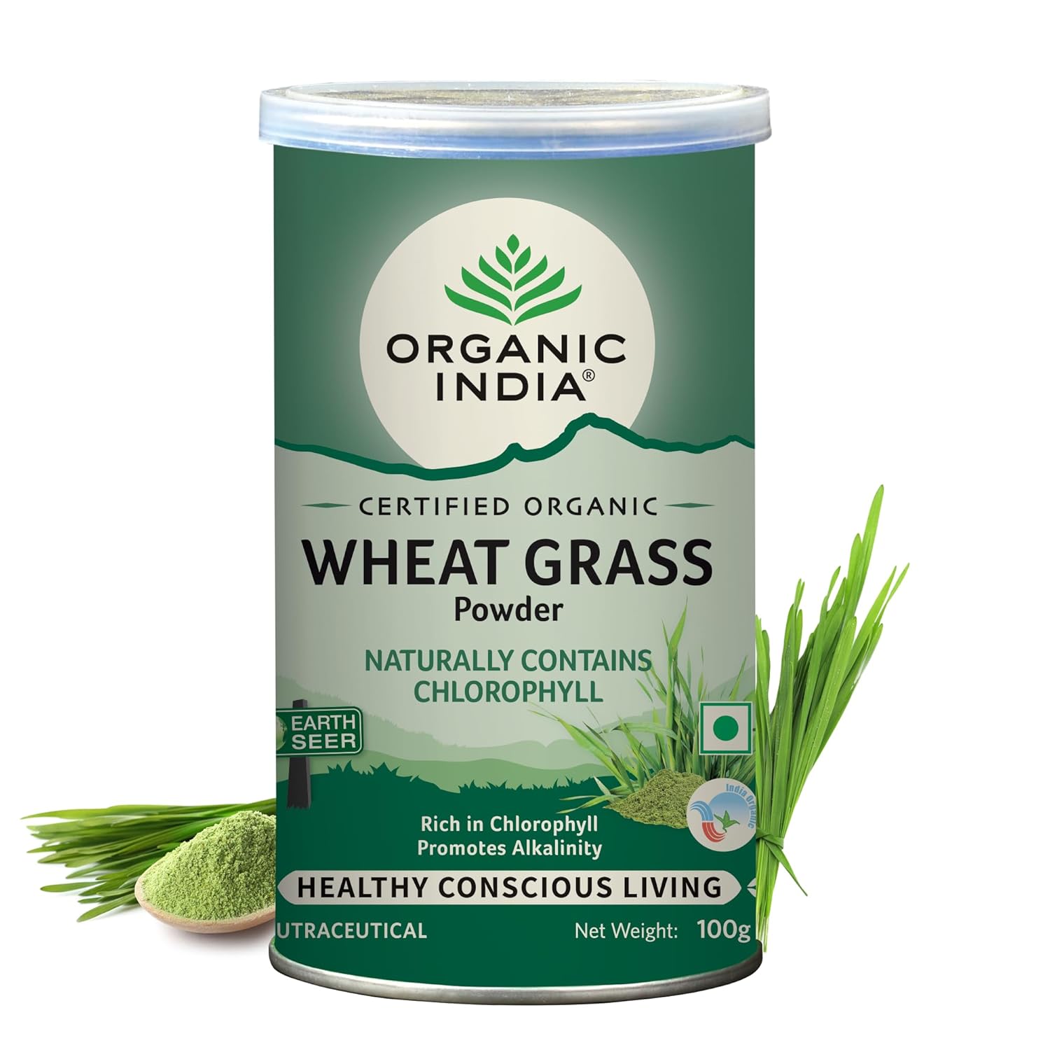 ORGANIC INDIA WHEAT GRASS POWDER- 100 GM