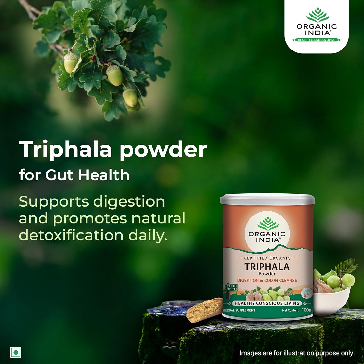 ORGANIC INDIA TRIPHALA POWDER - 100 GM