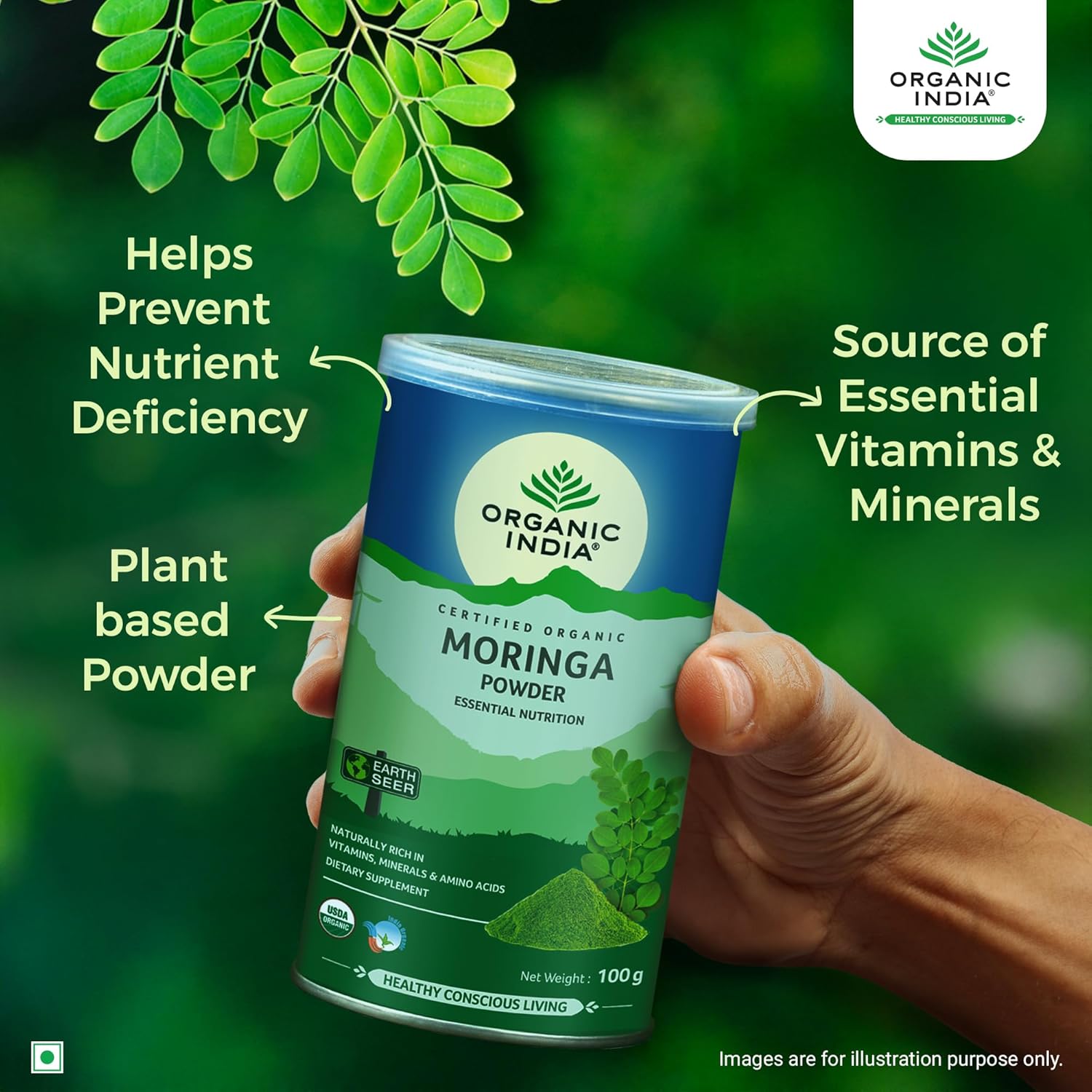 ORGANIC INDIA MORINGA POWDER - 100 GM