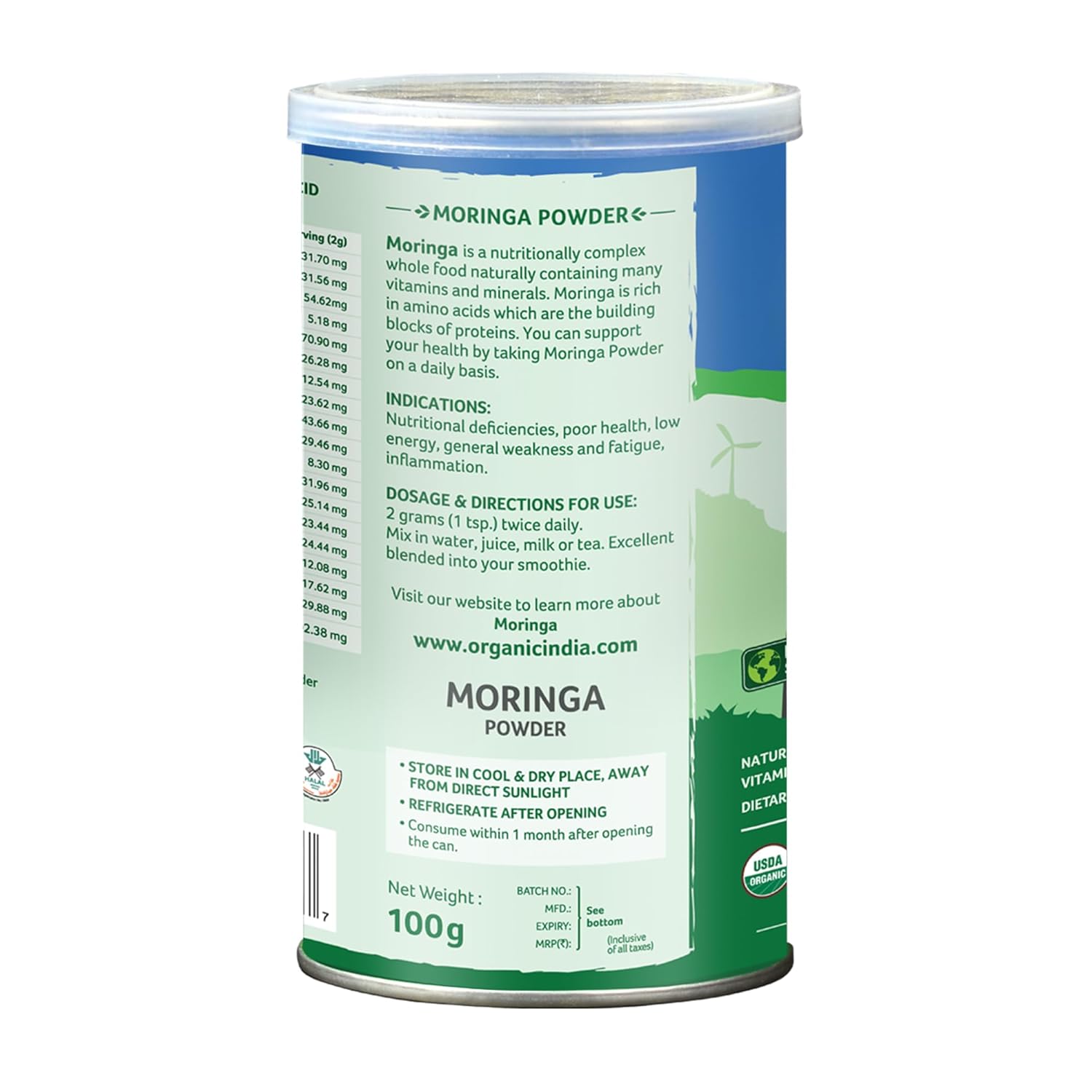 ORGANIC INDIA MORINGA POWDER - 100 GM