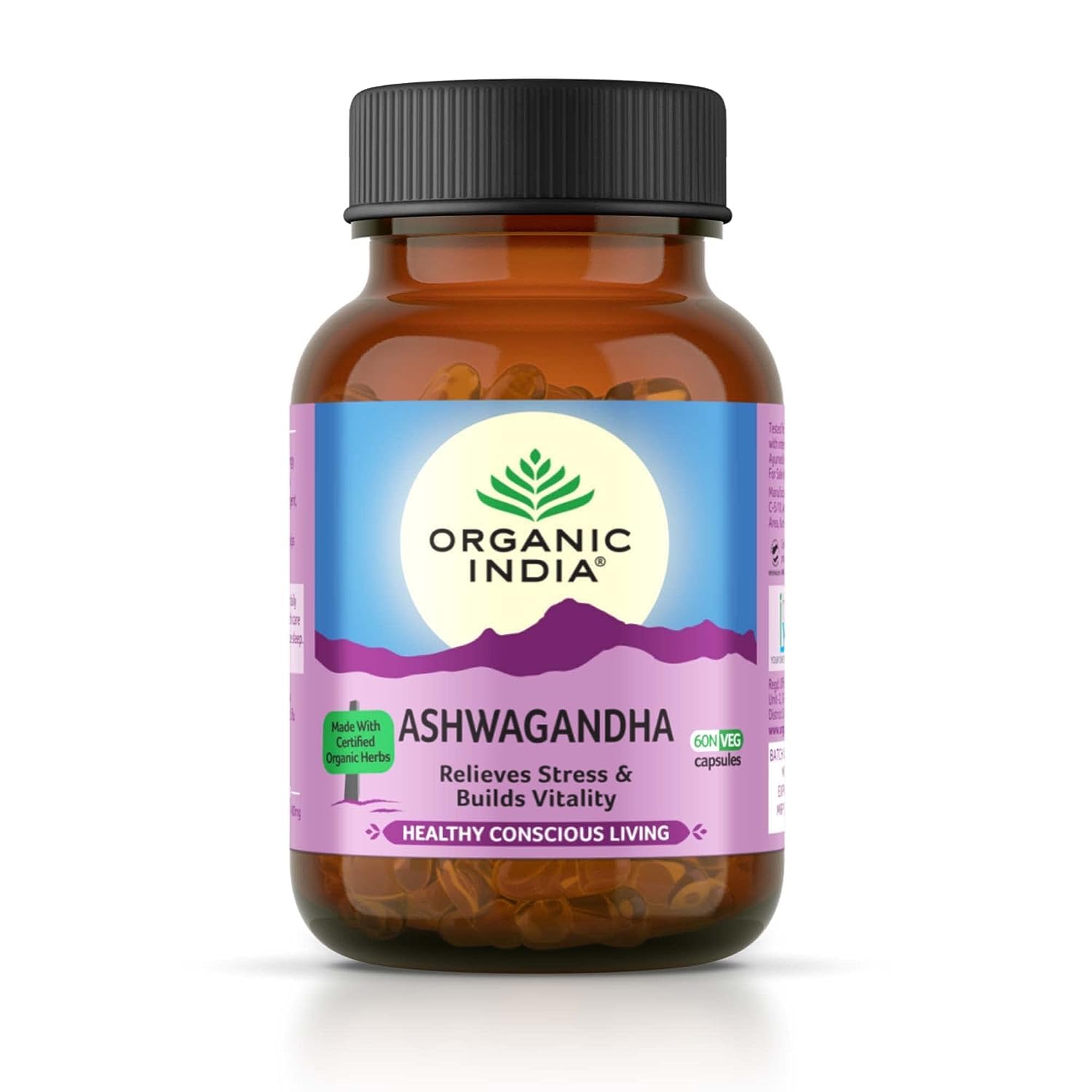 ORGANIC INDIA PURE ASHWAGANDHA ROOT 60 CAPSULES