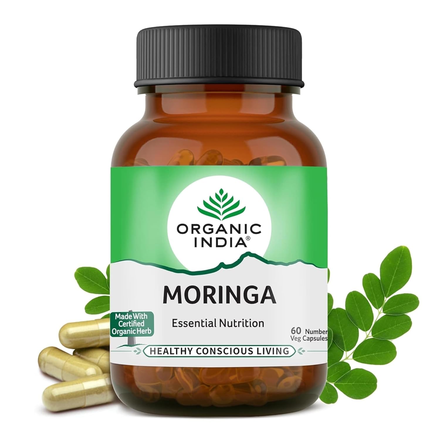 ORGANIC INDIA MORINGA ESSENTIAL NUTRITION -PACK OF 60 VEG CAPSULES