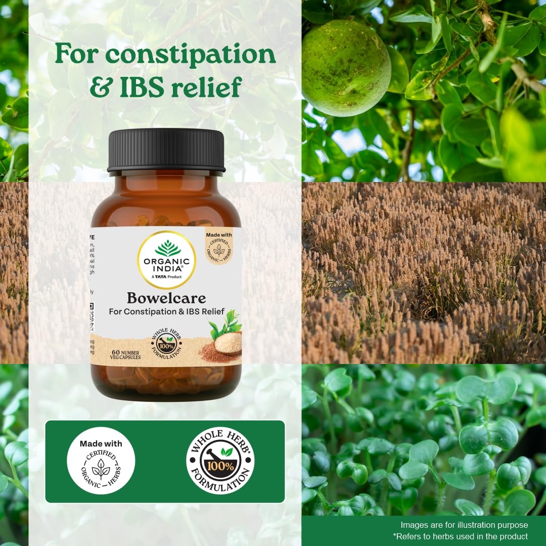 ORGANIC INDIA BOWELCARE - 60 CAPSULES BOTTLE