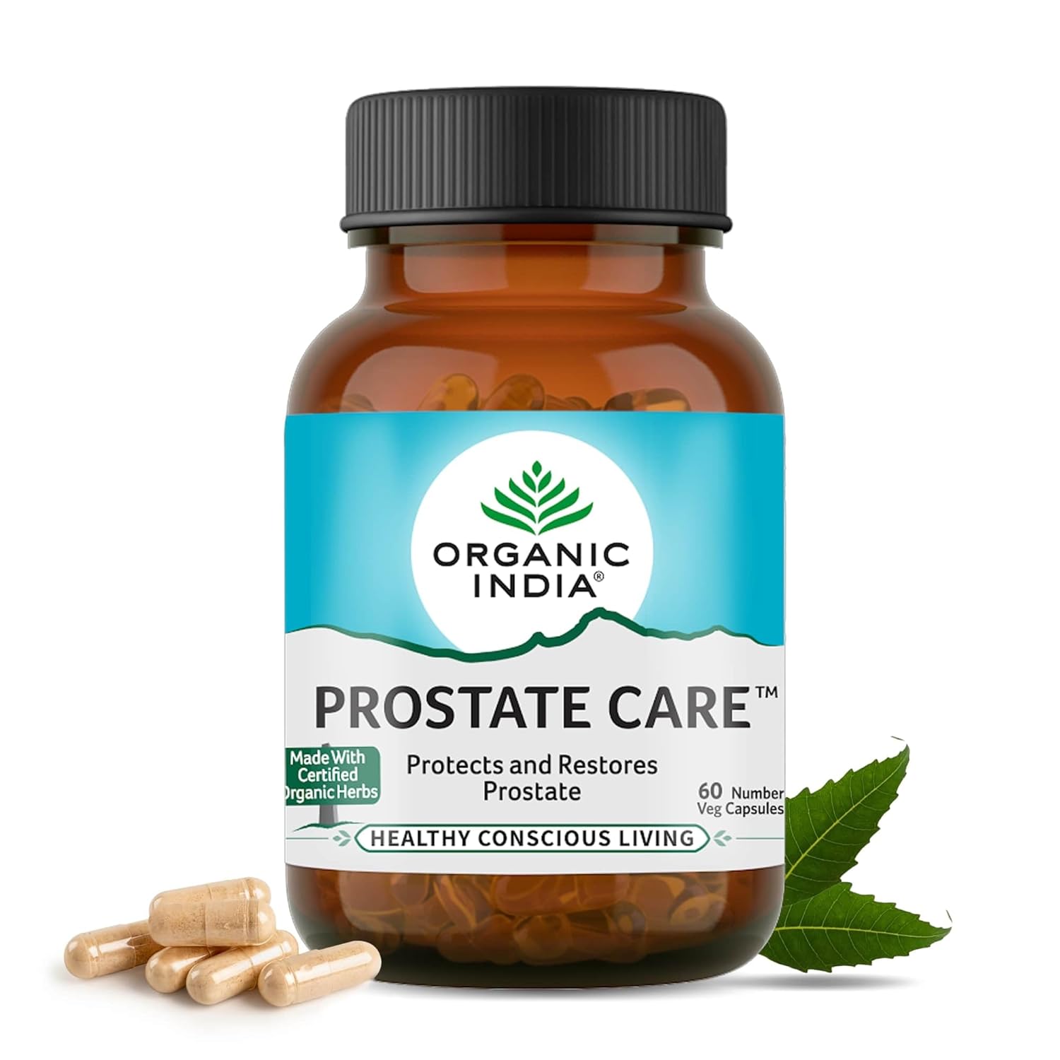 ORGANIC INDIA PROSTATE CARE  SUPPORTS HEALTHY PROSTATE & URINARY TRACT FUNCTION 60 CAPSULES
